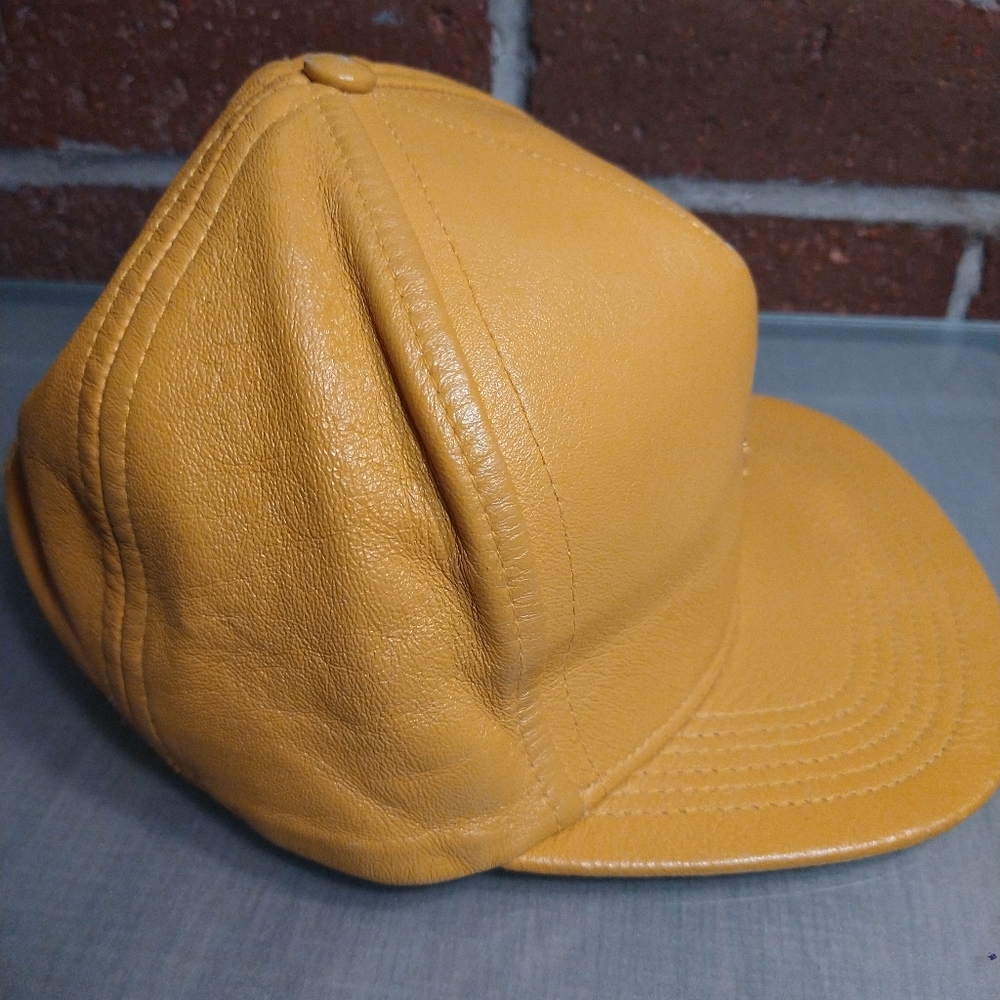 Supreme leather flat brim hat with gold box logo - Picture 9 of 13